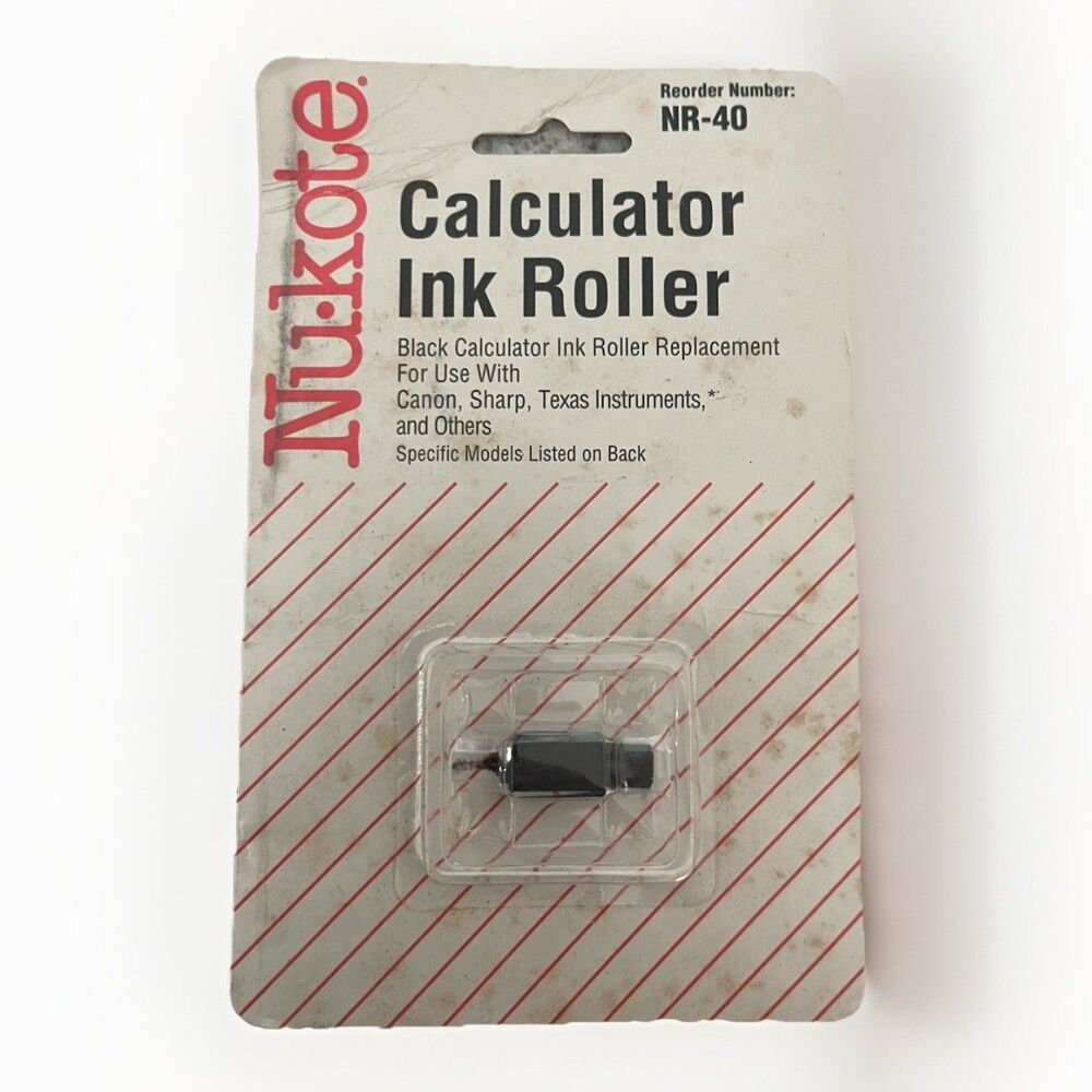 Nu-Kote NR-40 Black Calculator Ink Roller Replacement NR40 CP16 IR40 PR40 NEW